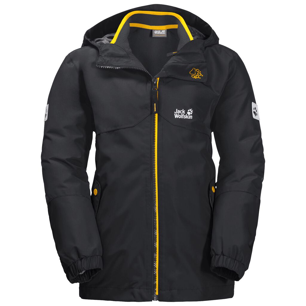 Jack Wolfskin B ICELAND μπουφαν 3 σε 1 παιδικά μαυρα | GR9927493